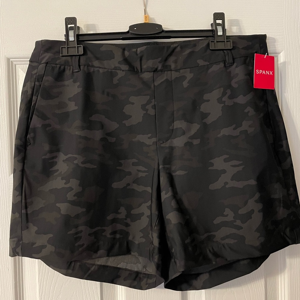 Spanx Black Camo Shorts